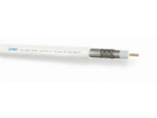 0.80/3.60/5.5mm, 25.7dB v/1000MHz Coaxkabel, hvid, plastspole - (100 meter)