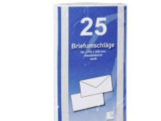 1x25 Envelopes DIN LANG self-adhesive white
