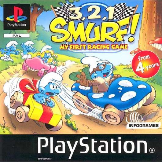 3, 2, 1, Smurf My First Racing Game