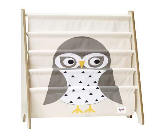 3 Sprouts - Book Rack - Gray Owl