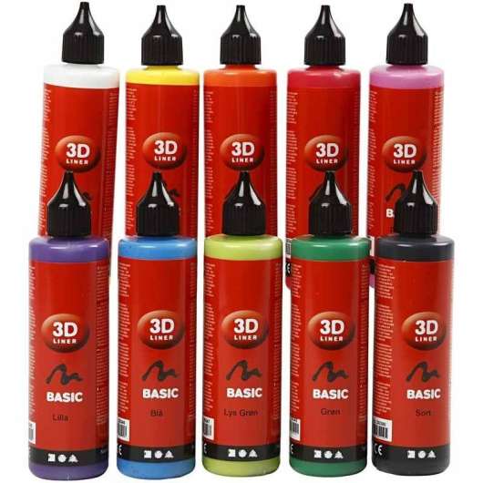 3D Liner Assorted Colors Basic 10x100ml