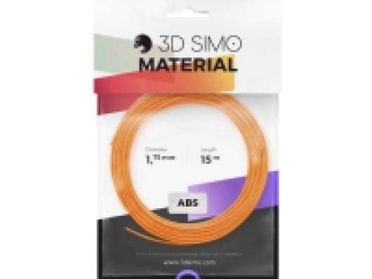 3D Simo 3Dsimo-ABS-2 Filament-pakke ABS-plast 1.75 mm 120 g Orange, Sort, Hvid 1 stk