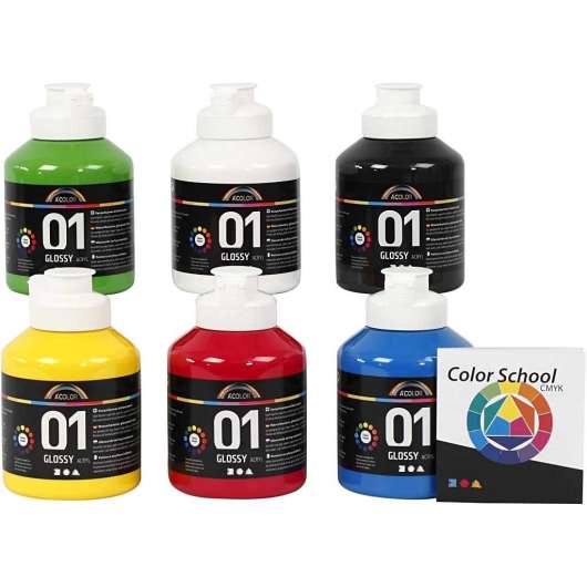 A Color Acrylic Paint Colour School Primary Colours 01 Gloss