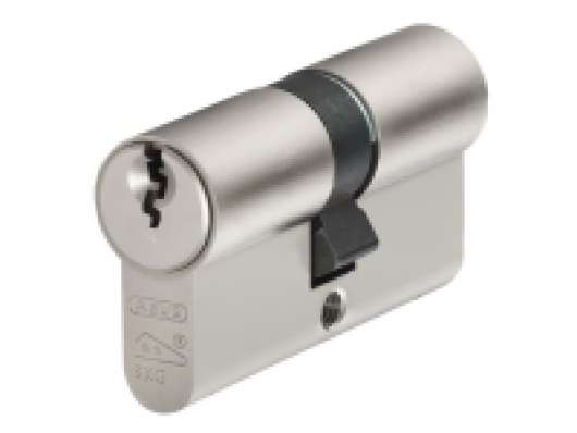 ABUS E60NP 30/30 - Door lock cylinder - nyckel - 6 stift - nickelpläterad