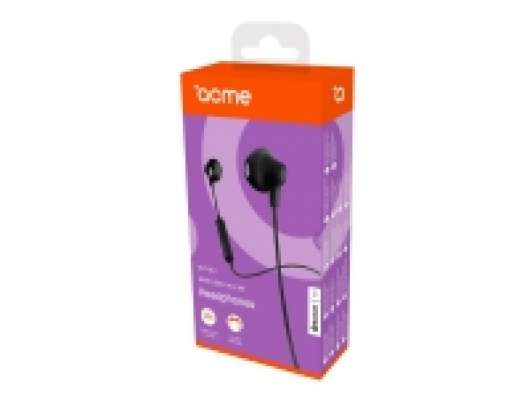 Acme BH102 - Hörlurar med mikrofon - inuti örat - Bluetooth - trådlös - svart