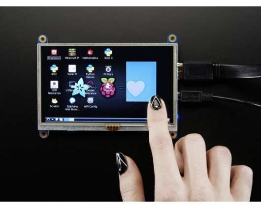 Adafruit HDMI 5 800x480 Display Backpack - With Touchscreen