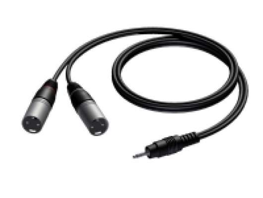 Adapter AV Procab Procab CAB712/3 3.5 mm Jack male stereo - 2 x XLR male 3 meter