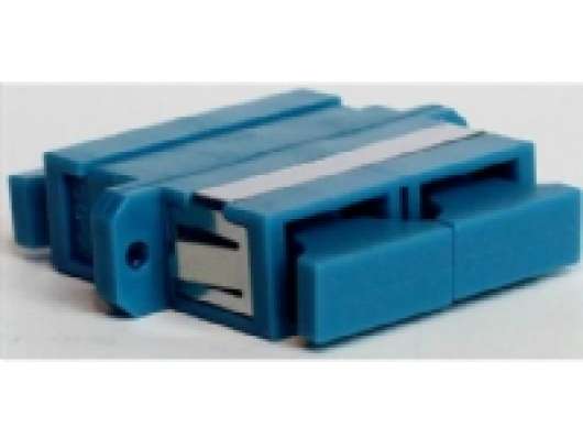 Adapter SC/UPC duplex, singlemode, farve: blå
