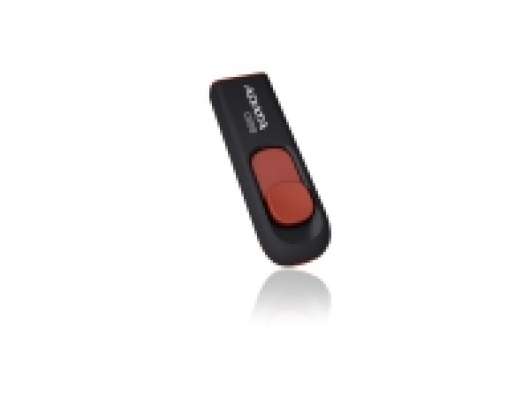 ADATA Classic Series C008 - USB flash-enhet - 16 GB - USB 2.0 - svart, röd