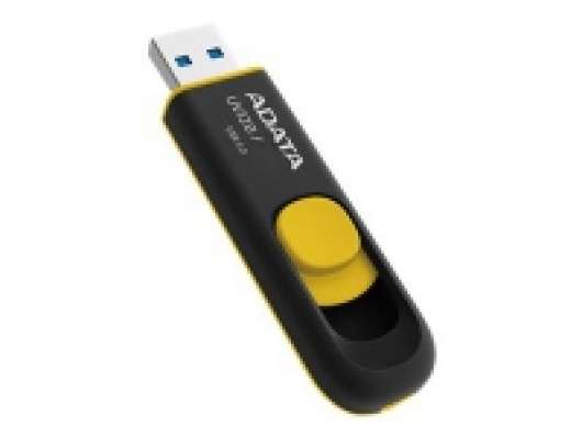 ADATA DashDrive UV128 - USB flash-enhet - 16 GB - USB 3.0 - svart/gul