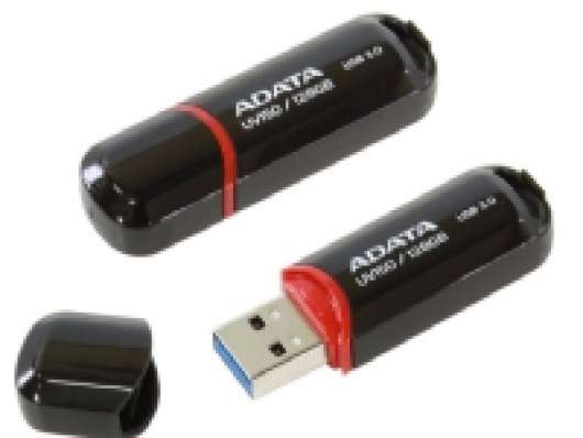 ADATA DashDrive UV150 - USB flash-enhet - 128 GB - USB 3.0 - svart