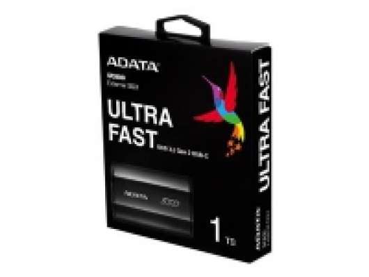 ADATA SE800 - Solid state drive - 1 TB - extern (portabel) - USB 3.2 Gen 2 (USB-C kontakt) - svart