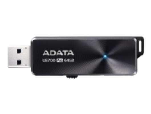 ADATA - USB flash-enhet - 64 GB - USB 3.1 Gen 1 - svart