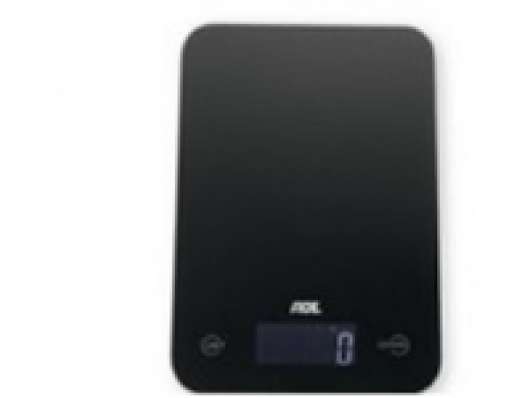 ADE Slim, Elektronisk köksvåg, 5 kg, 1 g, Svart, Glas, Sensor, Röra