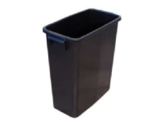 Affaldsbeholder 60 ltr. 56x28x60 cm sort plast - Ikke fødevaregodkendt