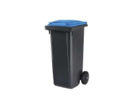 Affaldscontainer cep citec, 120 l, grå, blåt låg