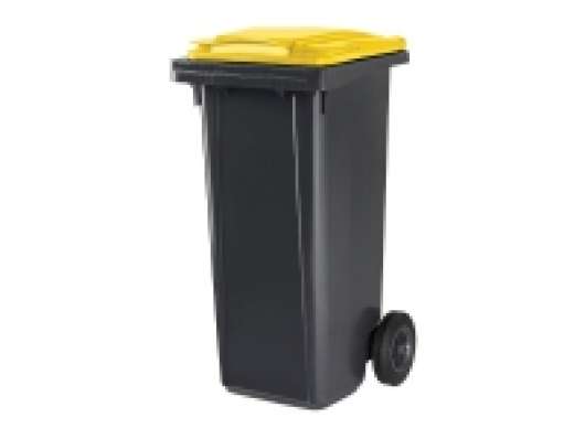 Affaldscontainer cep citec, 120 l, grå, gult låg
