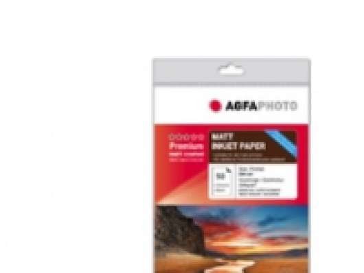 AgfaPhoto AP13050A4M, Bläckstråleutskrift, A4 (210x297 mm), Matt, 50 ark, Röd, Vit, 130 g/m ^