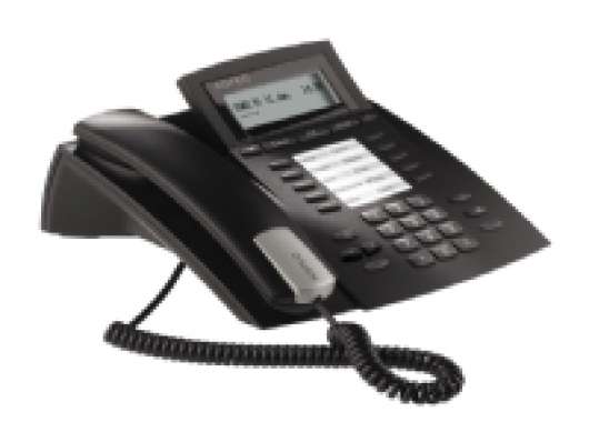 AGFEO ST 22, IP-telefon, Svart, Trådbunden telefonlur, Skrivbord/vägg, 2 linjer, 1000 poster