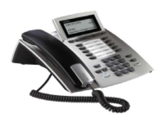 AGFEO ST 42 IP, IP-telefon, Silver, Trådbunden telefonlur, Skrivbord/vägg, 1000 poster, 210 mm