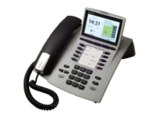 AGFEO ST 45 IP, IP-telefon, Silver, Trådbunden telefonlur, Skrivbord/vägg, 1000 poster, Digital