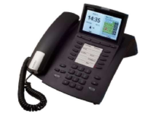 AGFEO ST 45 IP, IP-telefon, Svart, Trådbunden telefonlur, 1000 poster, Digital, LCD