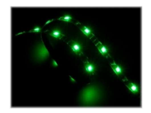 Akasa Vegas AK-LD02-05GN - Belysning för systemkabinett (LED) - grön - 60 cm