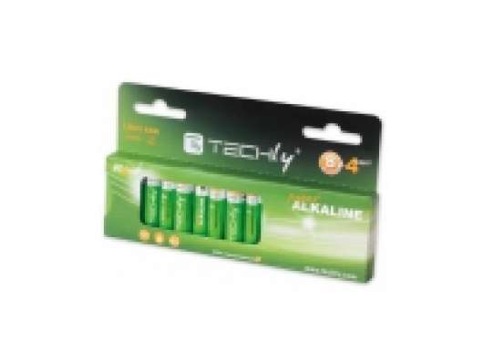 Alcaline batteries Techly 1,5V AAA LR03 12 pcs. IBT-KAL-LR03-B12T