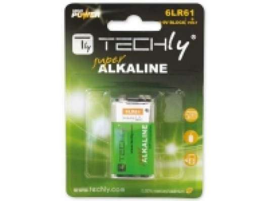 Alcaline batteries Techly 9V 6LR61 PP3, pcs. IBT-KAL-LR61T