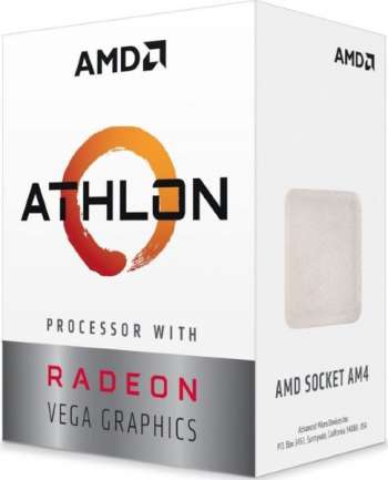 AMD Athlon 200GE / Dual Core 4-Thread / 3.2GHz / 35W TDP / Vega 3 Graphics
