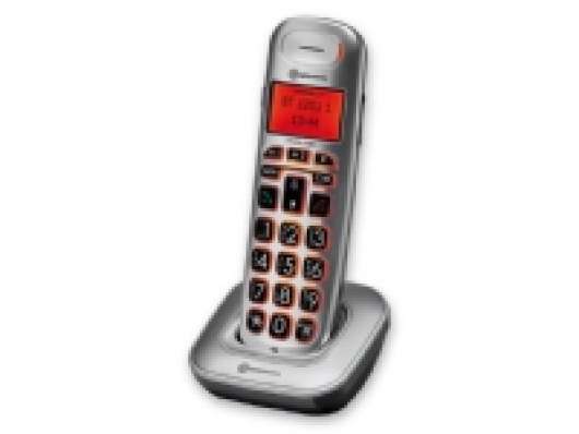 amplicomms BigTel 1201, DECT-telefon, Trådlös telefonlur, Namn och uppringnings-ID, Silver