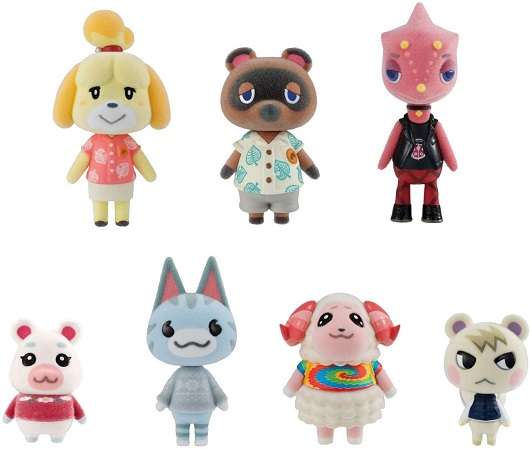Animal Crossing New Horizons Villager Flocked Doll Collection 7pcs
