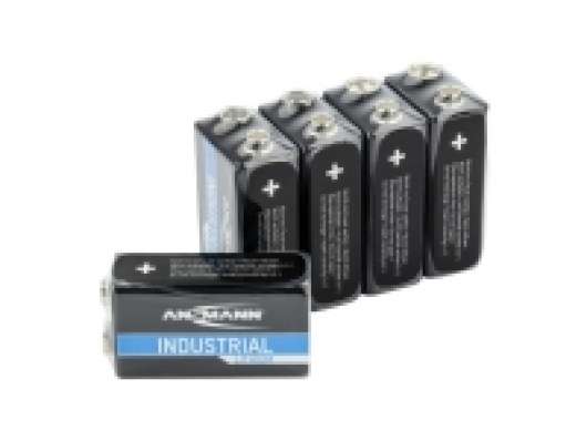 Ansmann 1505-0002, Single-use battery, Litium, 9 V, 5 styck, Svart, -40 - 60 ° C