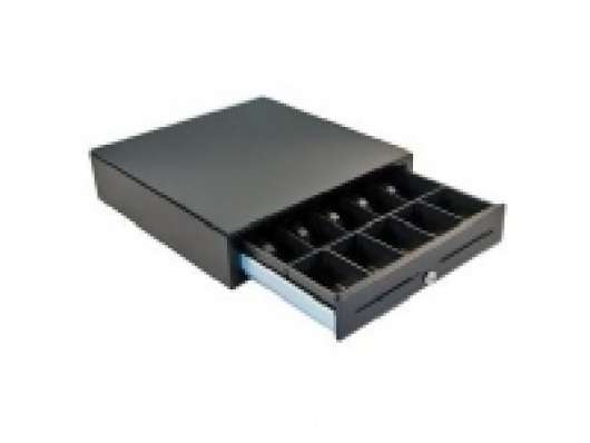 APG Cash Drawer 4000 Slide-Out, Electronic cash drawer, Stål, Svart, 424 mm, 12, 24, 457 mm