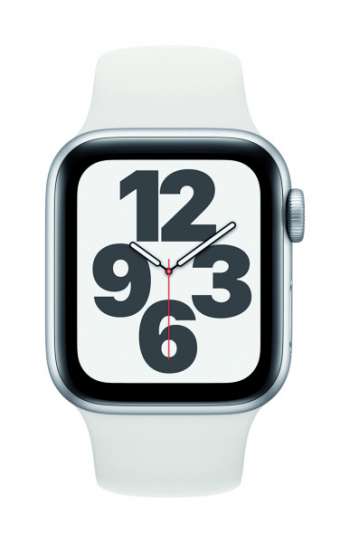 Apple Watch SE - 40mm / GPS / Silver Aluminium Case / White Sport Band