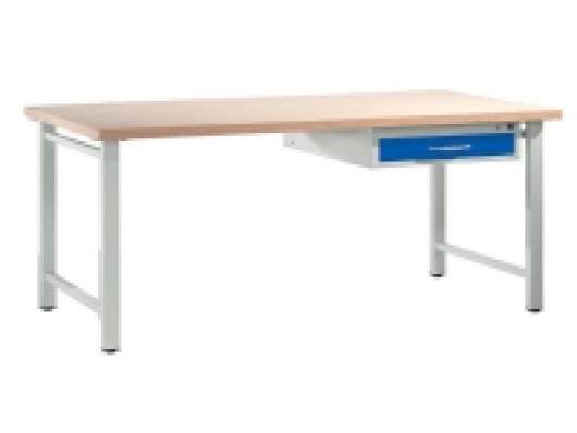Arbejdsbord cp, 1 skuffer, 150 x 70 cm, grå/blå
