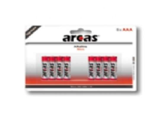 Arcas 117 44803, Single-use battery, AAA, Alkalisk, 1,5 V, 8 styck, Cd (kadmium), Hg (kvicksilver)