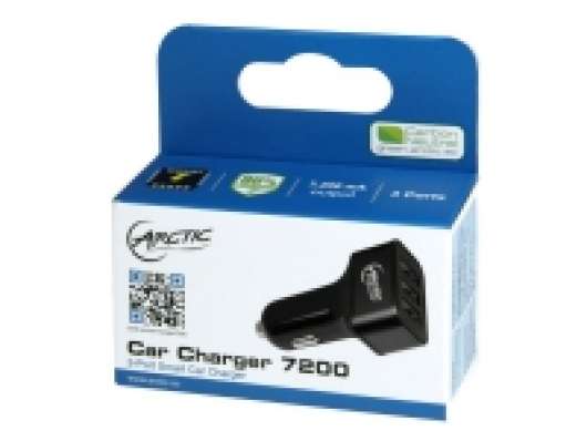 ARCTIC Car Charger 7200 - Strömadapter för bil - 7200 mA - 3 utdatakontakter (USB)