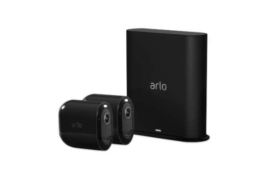 Arlo Pro 3 - Trådlöst 2K säkerhetssystem med 2 kameror - Svart