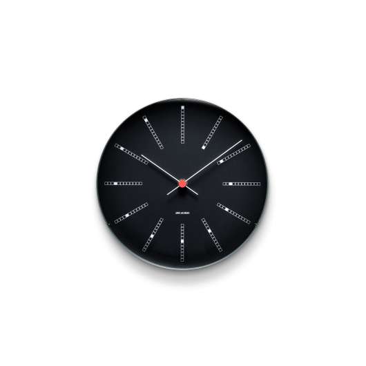 Arne Jacobsen Bankers Wall Clock Ų 21cm Black