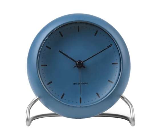 Arne Jacobsen City Hall Table Clock Blue