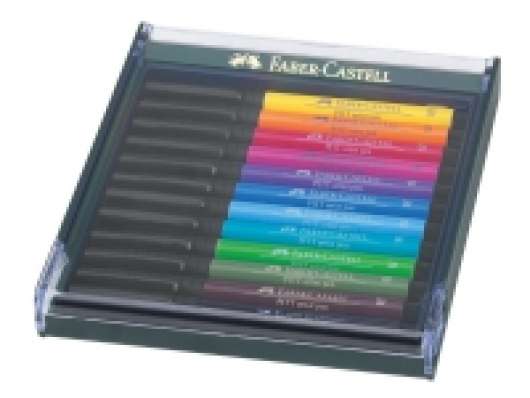 Artist pen Faber-Castell ass. farver (pakke a 12 stk.)