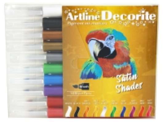Artline Decorite brush metallic ass. farver 10-pack