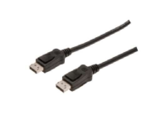 ASSMANN - DisplayPort-kabel - DisplayPort (hane) till DisplayPort (hane) - 3 m - formpressad - svart