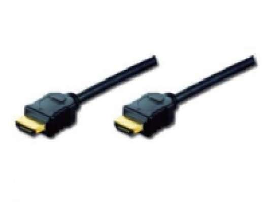 ASSMANN - HDMI med Ethernet-kabel - HDMI (hane) till HDMI (hane) - 3 m - trippelskärmad - svart
