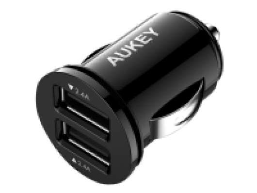 AUKEY Car Charger 24W black 2-Port USB-type A CC-S1