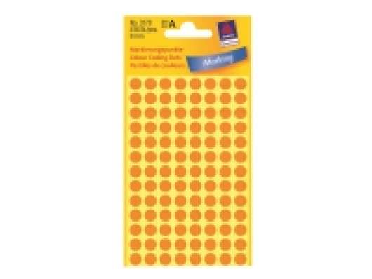 Avery Zweckform - Självhäftande - fluorescerande orange - 8 mm rund 416 etikett (er) (4 ark x 104) runda etiketter