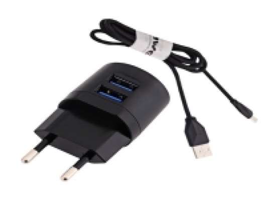 AWEI Ladeadapter USB 2,1A 2 udgange - 2002265