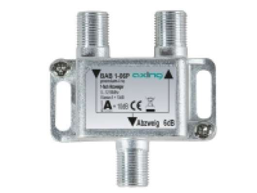 Axing BAB 1-06P, Cable splitter, 5 - 1218 MHz, Grey, A, 6 dB, F