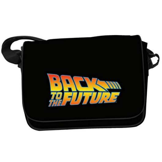Back To The Future Logo With Flap Messenger Bag